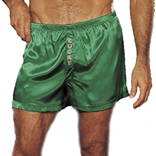 Shirley of Hollywood Charmeuse "LUCKY" Boxers- Green- XL 540GRN-XL