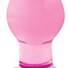 Crystal Premium Glass Plug- Pink- Small 3" FS-40175