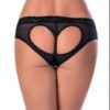 *NEW* Escante Heart Cut-out Panty- Black- Regular One Size E54068-OS