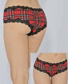 Escante Red Plaid Panty- Queen One Size