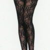 Leg Avenue Stay Up Floral Lace Thigh Highs- Black- One Size LA-1911-WHT