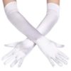 Shirley Of Hollywood Long Satin Spandex Opera Gloves SOH-935-BLK