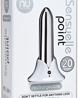 Sensuelle Point 20 Function Rechargeable Bullet Massager- Silver