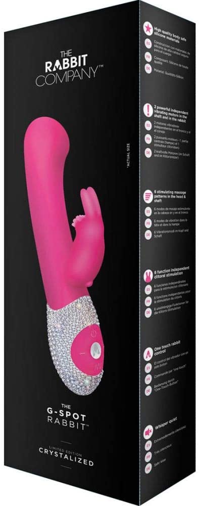 The Rabbit Company- The G- Spot Rabbit Crystalized- Hot Pink TRC-002-HPBLING