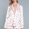 *NEW* Harper Pajama Set- White/Red- Large BW1887WR-XL