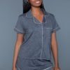 *NEW* Riley Pajama Set- Grey- Small BW2085D-XL