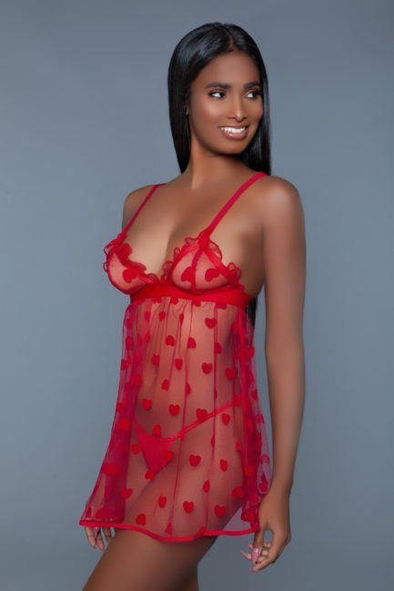 *NEW* Valentine Babydoll- Red- Large BW2032RED-L