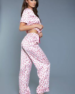 *NEW* Camellia Pajama Set- Red/Pink- Small