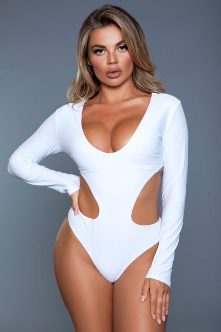 **NEW** Be Wicked Leah Swimsuit- White- Medium BW2107-M