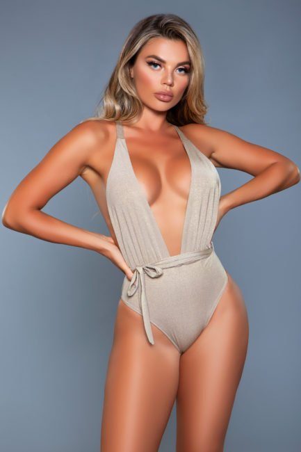 **NEW** Be Wicked Goldie Swimsuit- Gold- Large BW2122-L