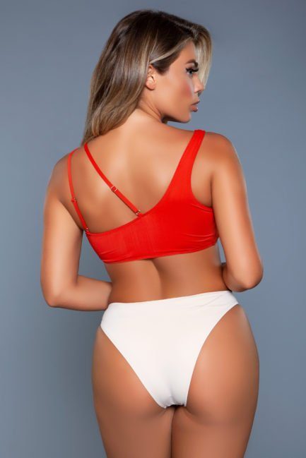 **NEW** Be Wicked Aubrey Swimsuit- Red/White- Small BW2129-RW-S