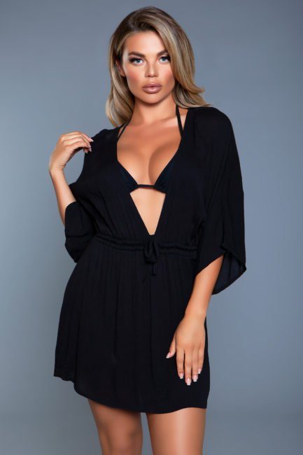 **NEW** Be Wicked Thalia Beach Cover-Up- Black- S/M BW2133BLK-S/M