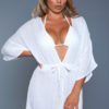 **NEW** Be Wicked Thalia Beach Cover-Up- White- L/XL BW2128NG-S