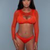 **NEW** Be Wicked Golden Hour 2 PC Swimsuit- Red- Small BW2224-GD-XL