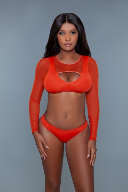 **NEW** Be Wicked Golden Hour 2 PC Swimsuit- Red- X-Large BW2223-RED-XL