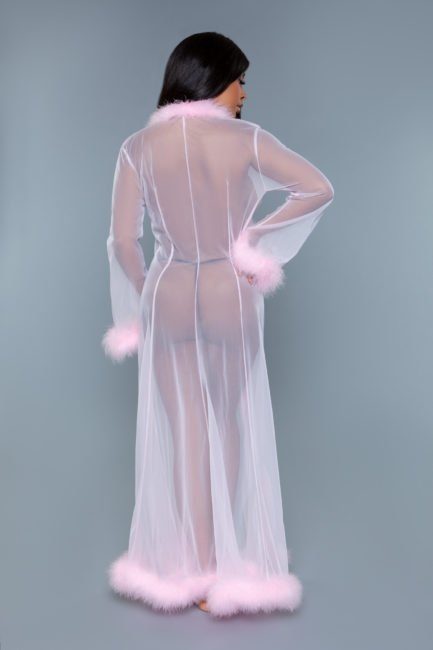 *NEW* Marabou Sheer Robe- Candy Pink- Regular One Size BW1650CP-OS