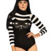 Striped Cat Bodysuit - One Size LA-7908